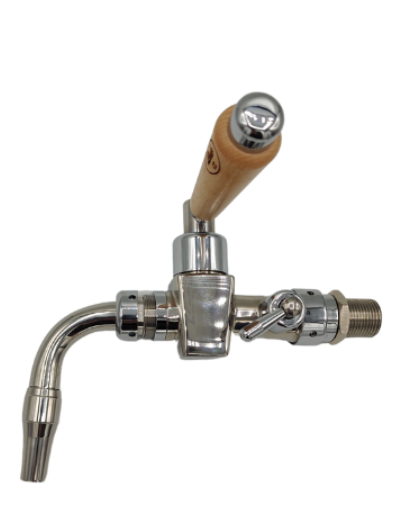 Toldhane med træhåndtag - Krom