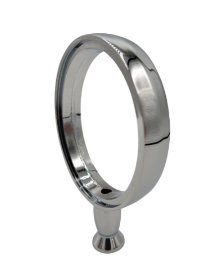 Topskilt, oval, krom
