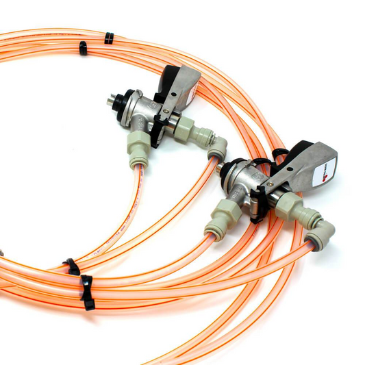 Slanger til komplet fadølsanlæg med 2 haner - Kontakt 70/K - plug-n-play