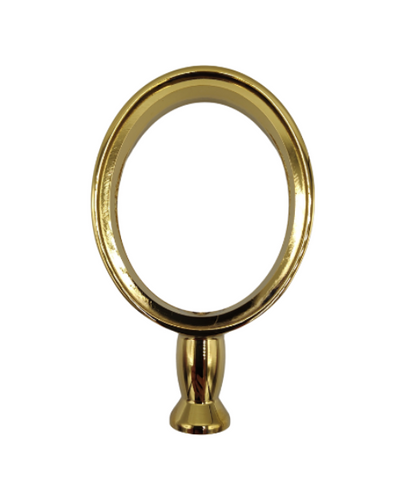 Topskilt QC, oval, forgyldt
