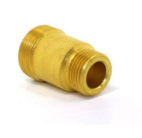 Adapter messing til hanebagst - 5/8" gev