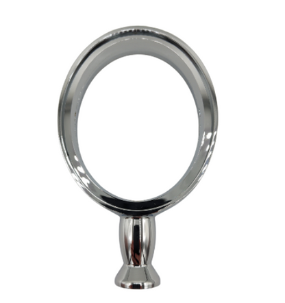 Topskilt, oval, krom