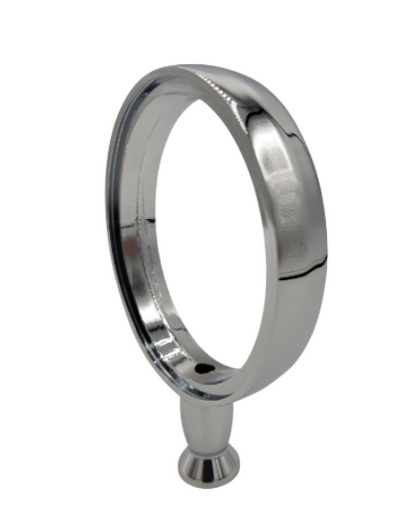 Topskilt, oval, krom